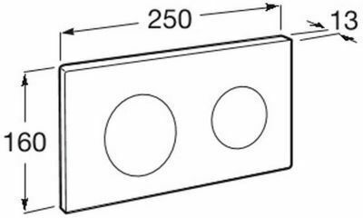 Roca PL10 Placă de scurgere pentru toalete Dual Flush A890189001