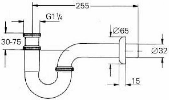 Grohe Siphon Spülbecken Silber