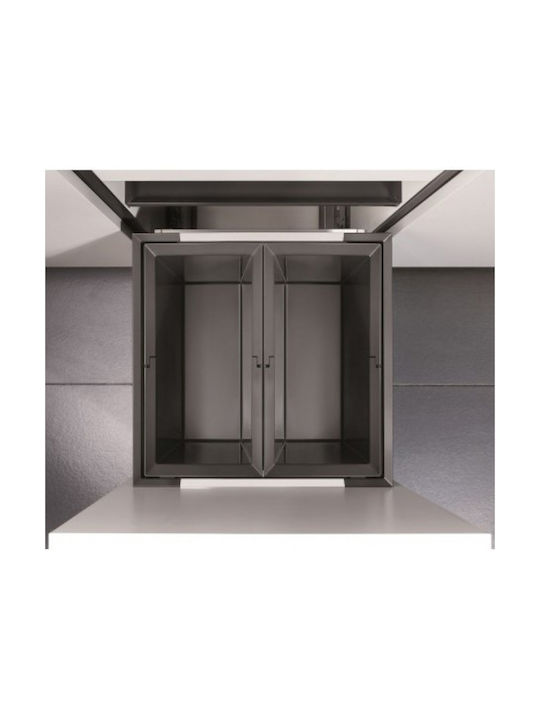 Blanco Flexon ΙΙ 45/2 Waste Bin Recycling Plastic for Cabinet Black 32lt 1pcs