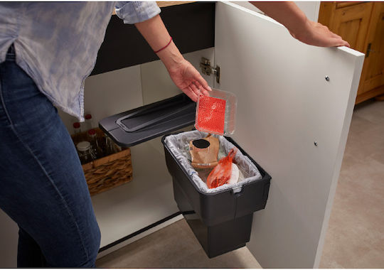 Blanco Singolo Recycling Bin for Cabinet Plastic Black 14L