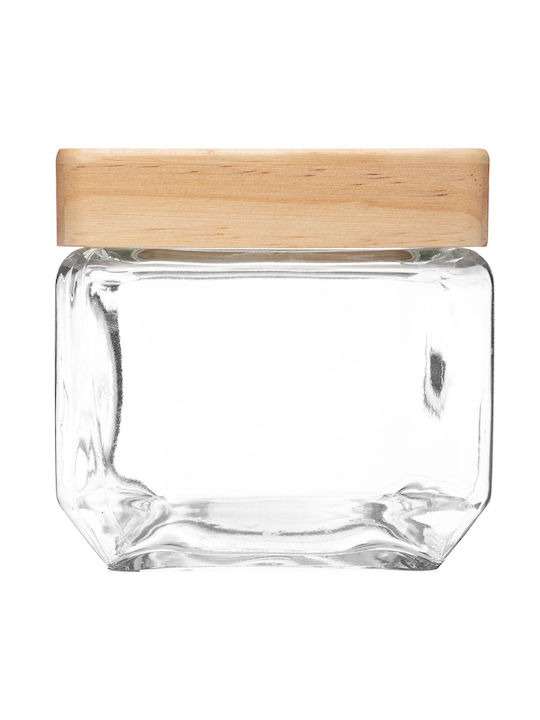 Atmosphera Vase General Use with Lid Glass Transparent 850ml