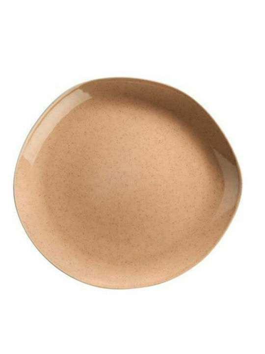 Max Home Soho / Mood Πιάτο Ρηχό από Πορσελάνη Salmon με Διάμετρο 30cm