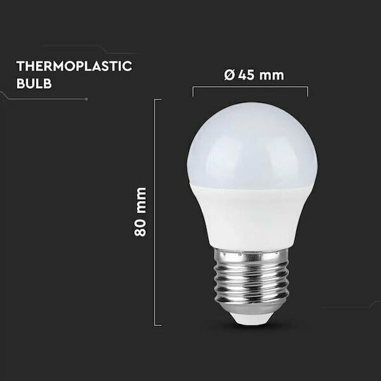 V-TAC Vt-1879 LED Bulb 4.5W 90mm for Socket E27 and Shape G45 Cool White 470lm