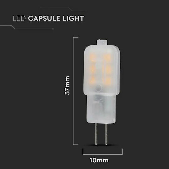 V-TAC Vt-201 LED Bulb 1.1W 110mm for Socket G4 Warm White 100lm