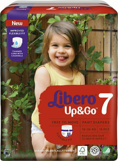 Libero Diaper Pants Up & Go No. 7 for 16-26 kgkg 16pcs