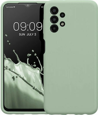 KWmobile Rubberized Umschlag Rückseite Silikon Grey Green (Galaxy A13 4G) 57832.172