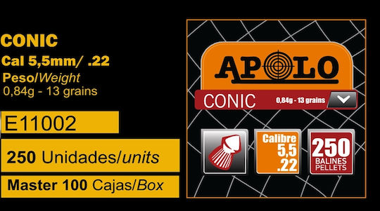 Apolo Apolo Conic 250τμχ 5.5mm