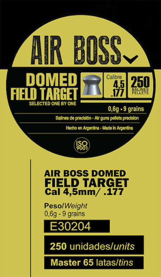 Apolo Apolo Air Boss Domed Field Target Pellets Luftgewehr 4.5mm 250pcs 250τμχ VAS-DOMED-FT-45-250