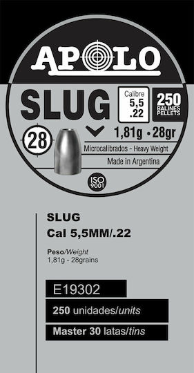 Apolo Slug 250τμχ 5.5mm
