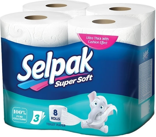 Selpak Super Soft Toilet Paper 8 Rolls 3 Ply