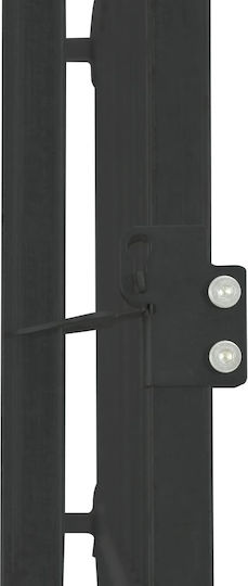 vidaXL Metallic Dog Park 150x120x120cm Black