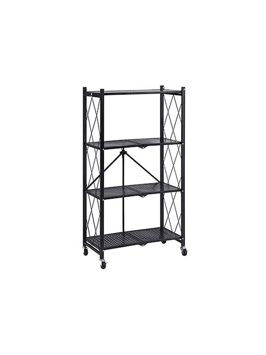 Metallisches Außenregal mit 4 Regalen 71,5x34x120cm