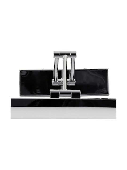 GloboStar Mara Modern Wandleuchte mit Integrierte LED und Natürliches Weiß Licht Silber 60x13cm