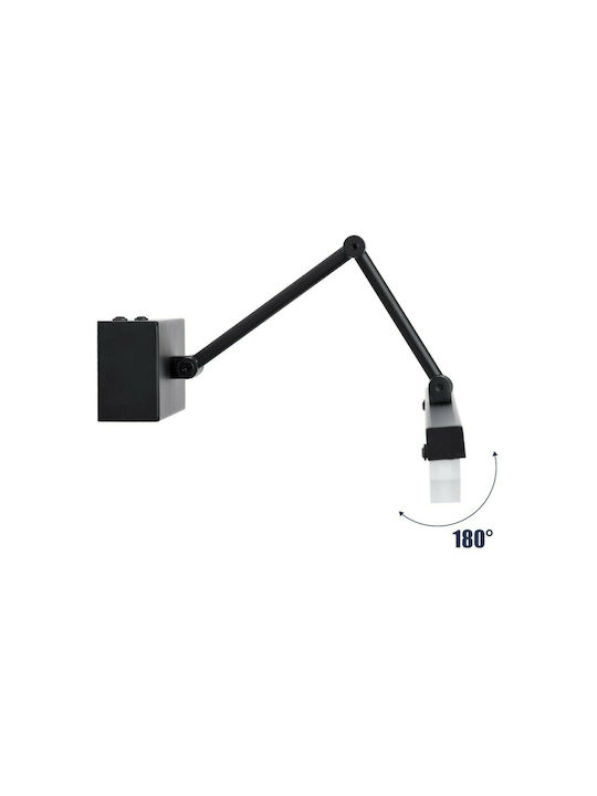 GloboStar Mara Modern Wandleuchte mit Integrierter LED und Natürliches Weiß Licht Schwarz 60x13cm