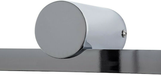 GloboStar Rosa Modern Lamp Bathroom with Integrated LED and Natural White Light Silver 15x7cm