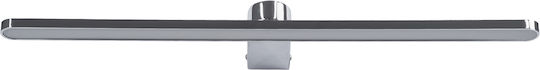 GloboStar Megan Modern Leuchte Badezimmer mit Integrierter LED und Neutralweißes Licht Silber 12x4cm