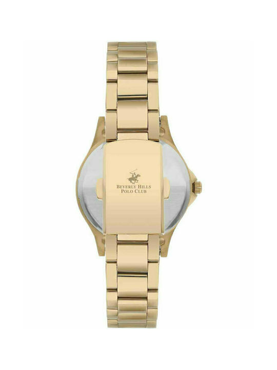 Beverly Hills Polo Club Diamonds Uhr mit Gold Metallarmband