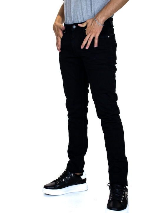 Piers Men's Jeans Pants with Slim Fit Black