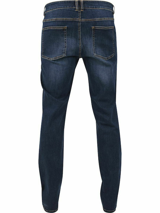 TB1437 Men's Jeans Pants Elastic with Loose Fit Navy Blue