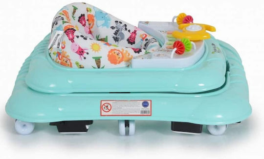 Moni Jungle Fun Baby Walker for 6+ Months Turquoise