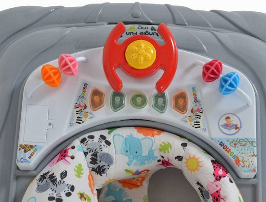Moni Jungle Fun Baby Walker for 6+ Months Gray