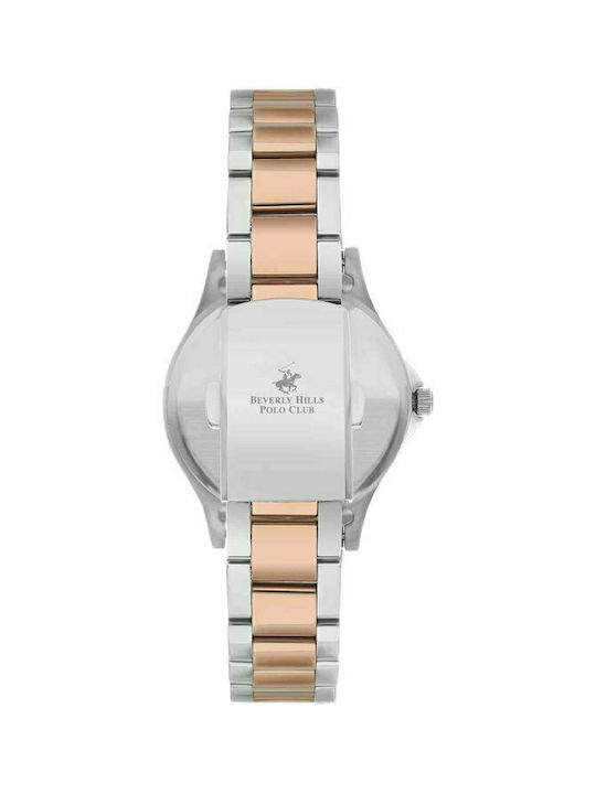 Beverly Hills Polo Club Diamonds Watch with Metal Bracelet