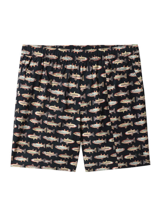 Herren Badebekleidung Shorts Schwarz mit Mustern