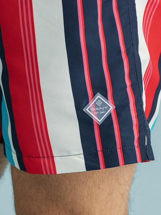Classic Ανδρικό Μαγιό Σορτς Blue/Turquoise/Pink με Ρίγες