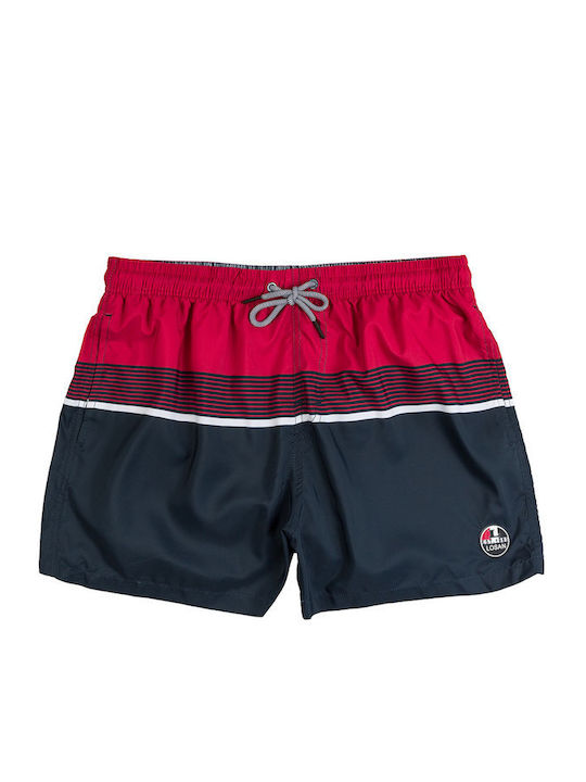 Men's Swimwear Shorts Red Striped