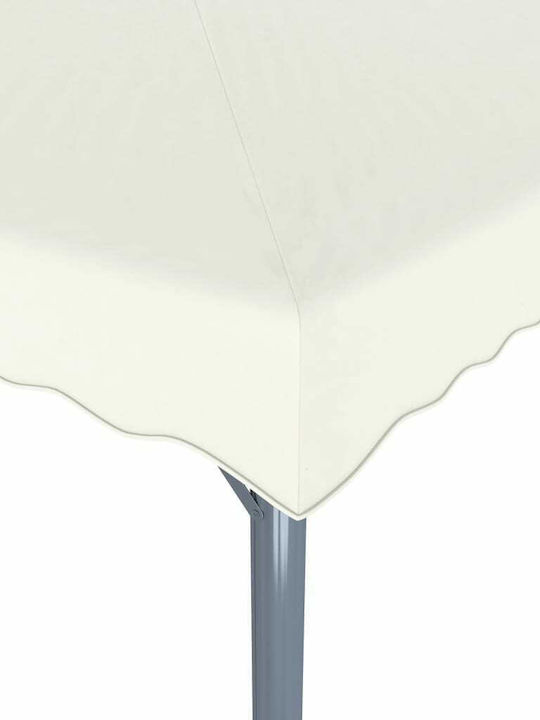 vidaXL Gazebo Garten mit LEDs Cream 3x3m