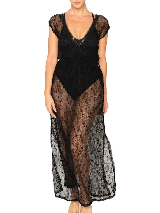 Jeannette Lingerie Women's Maxi Dress Beachwear Black
