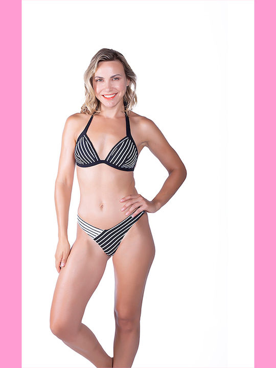Bikini Triangle B Cup with Padding Black