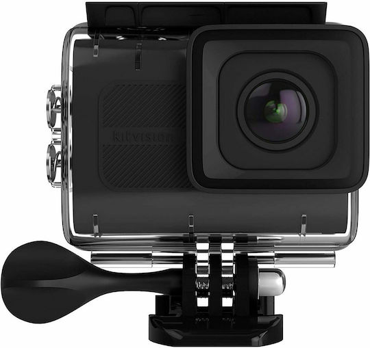 KitVision Venture Action Camera 4K Ultra HD Υποβρύχια (με Θήκη) με Οθόνη Αφής 1.8" και Wi-Fi Μαύρη