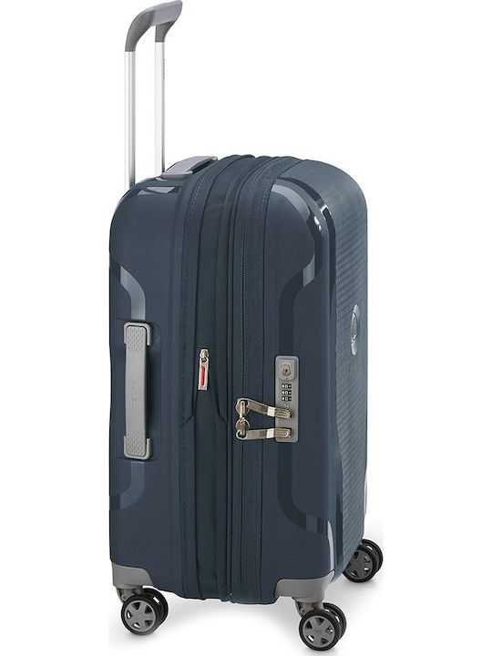 Delsey Clavel Cabin Travel Suitcase Hard Blue with 4 Wheels Height 55cm 384580102