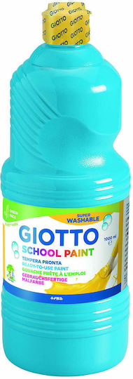 Giotto School Paint Tempera Farben Cyan in Flasche 1000ml 1Stück