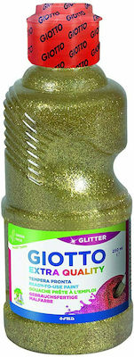 Giotto Extra Quality Tempera Farben Glitter Gold in Flasche 250ml 1Stück 053120100