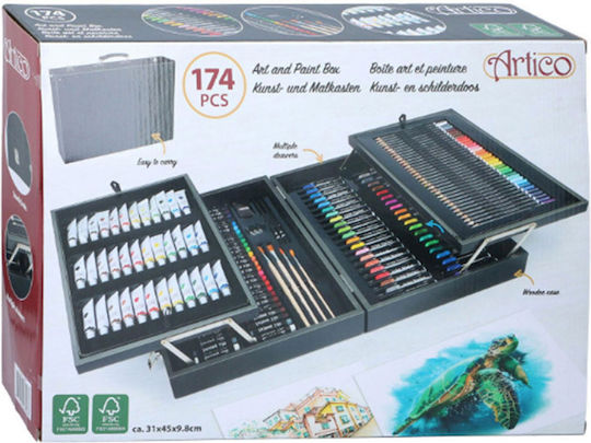 Bakaji Σετ Ζωγραφικής σε Βαλιτσάκι 45x31cm 174τμχ