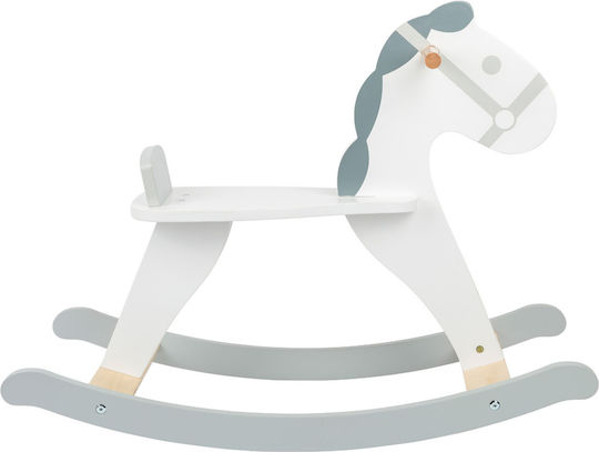 Small Foot Wooden Rocking Toy Horse with Max Load Capacity 50kg White