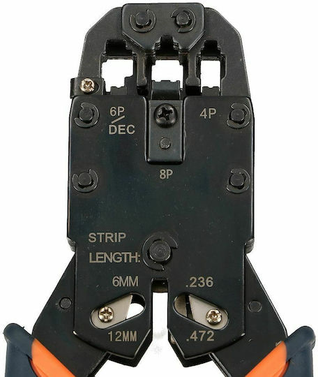 Extralink Πρέσα Ακροδεκτών Δικτύου RJ12, RJ11, RJ45, RJ10 με Απογυμνωτή