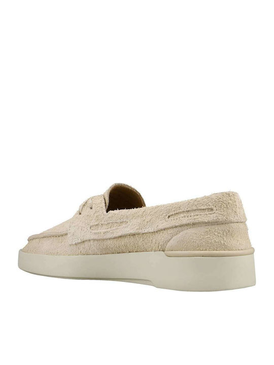 X John Legend Signature Plushwave Δερμάτινα Ανδρικά Boat Shoes Cream