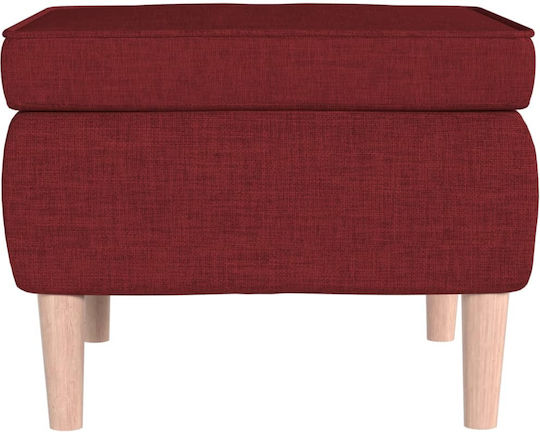 Fabric Burgundy Footstool 55x54.5x42cm