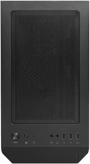 MSI MAG Forge M100A Gaming Micro Tower Carcasă PC cu Panou Lateral și Iluminare RGB Neagră