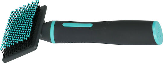 Zolux ANAH Soft Brush Medium for Misc Hair Lengths for Coat Grooming Turquoise
