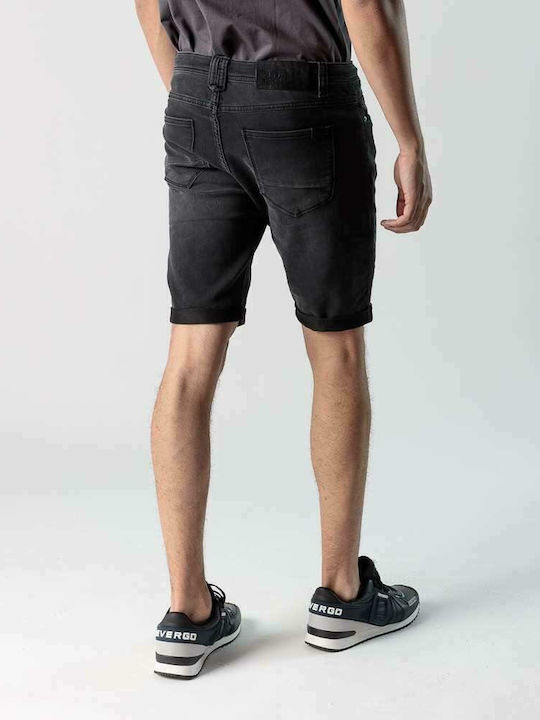 Devergo Herrenshorts Jeans Schwarz