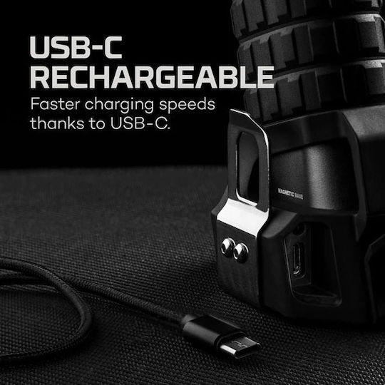Nebo Wiederaufladbar Taschenlampe LED IP67 mit maximaler Helligkeit 525lm Luxtreme SL100 Schwarz