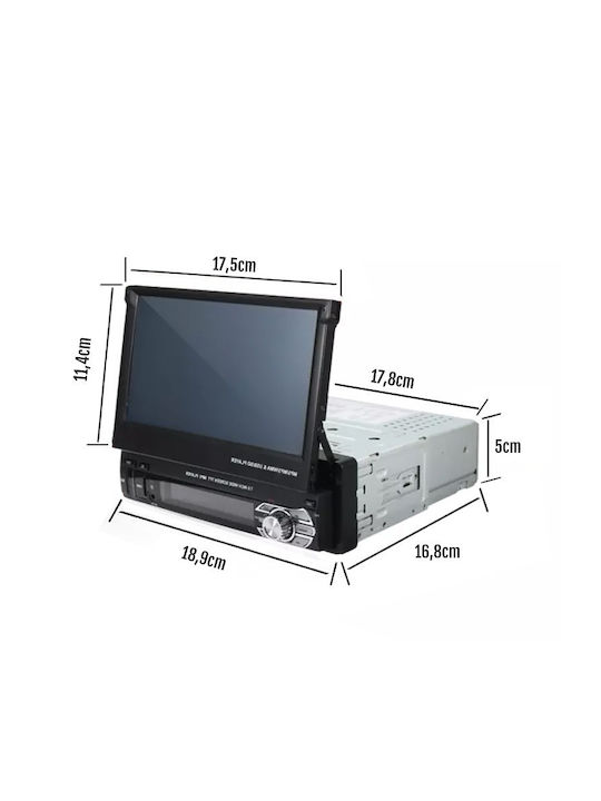 Car Audio System 1 DIN Bluetooth USB