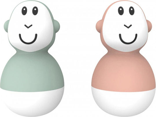 Matchstick Monkey Wobblers Παιχνίδι Μπάνιου Green & Dusty Pink για 12+ Μηνών