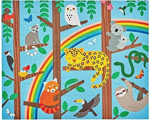 Puzzle pentru Copii Animale din Junglă pentru 4+ ani+ Ani 49buc Petit Collage