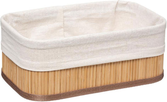 5Five Aufbewahrungskorb Bamboo Weiß 3Stück