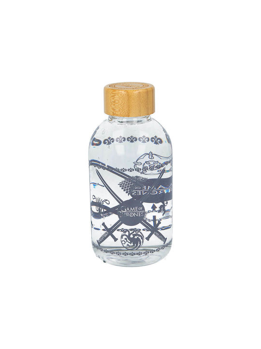 Stor Glass Water Bottle with Screw Cap Game Thrones Transparent 620ml